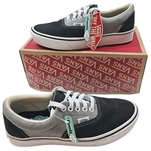 Vans~Woman 8 Mens 6.5~ComfyCush Era Suede/Canvas Asphaltdrzl Black/Gray Sneakers